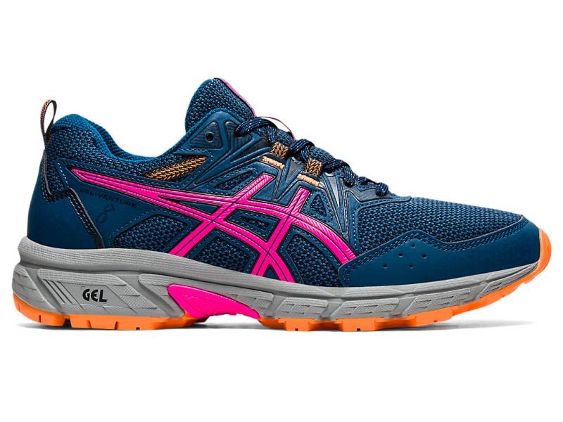 Sapato Para Trilha Asics GEL-VENTURE 8 Wide Mulher Azul Marinho, 4341A194.072